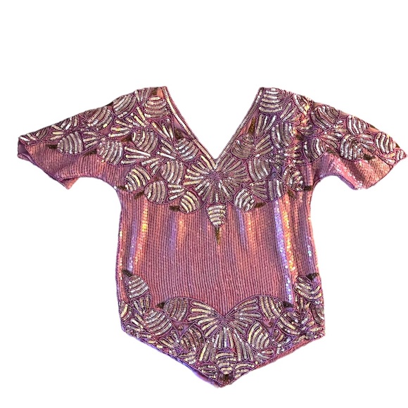 NWT Vintage Bullock’s Sequin 2-Piece Dress - Picture 2 of 4